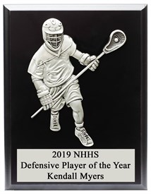 MCD810 Defensive Male Figure Lacrosse Plaque